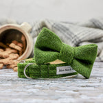 NEPTUNE OLIVE HARRIS TWEED BOW TIE