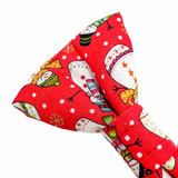 LAST CHANCE 'SNOWMAN' RED DOG BOW TIE