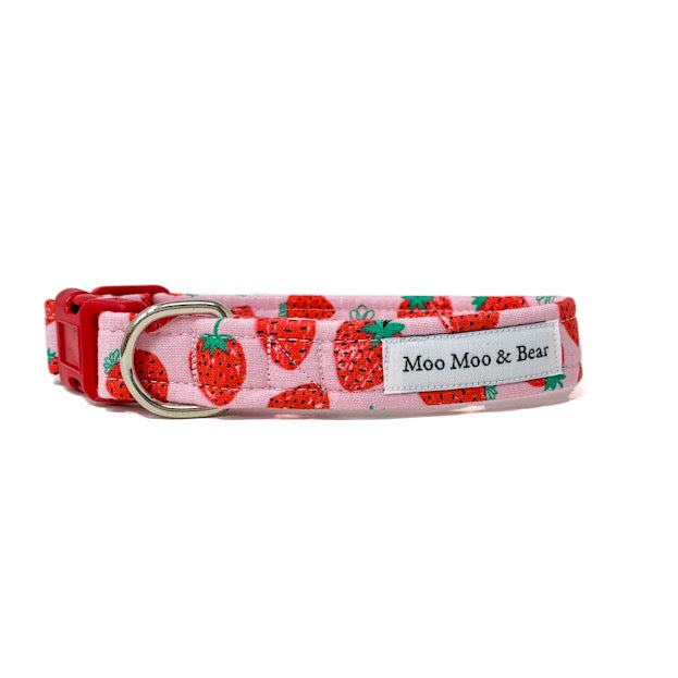 Strawberry Harness, Dog Collar & Leash Set | Personalized Free