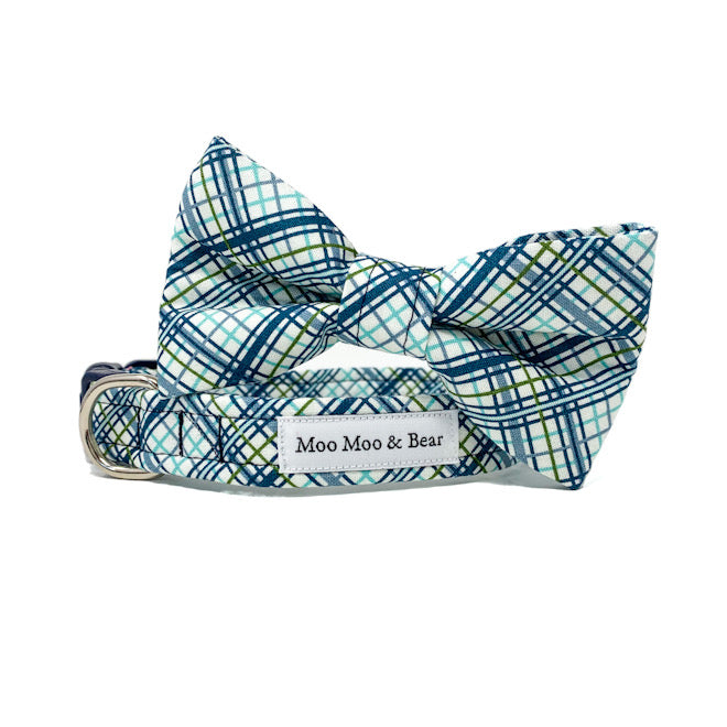 'SHORE PLAID' DOG COLLAR AND OPTIONAL LEAD