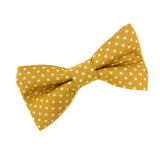 'POLKA DOT' DOG BOW TIE IN MUSTARD