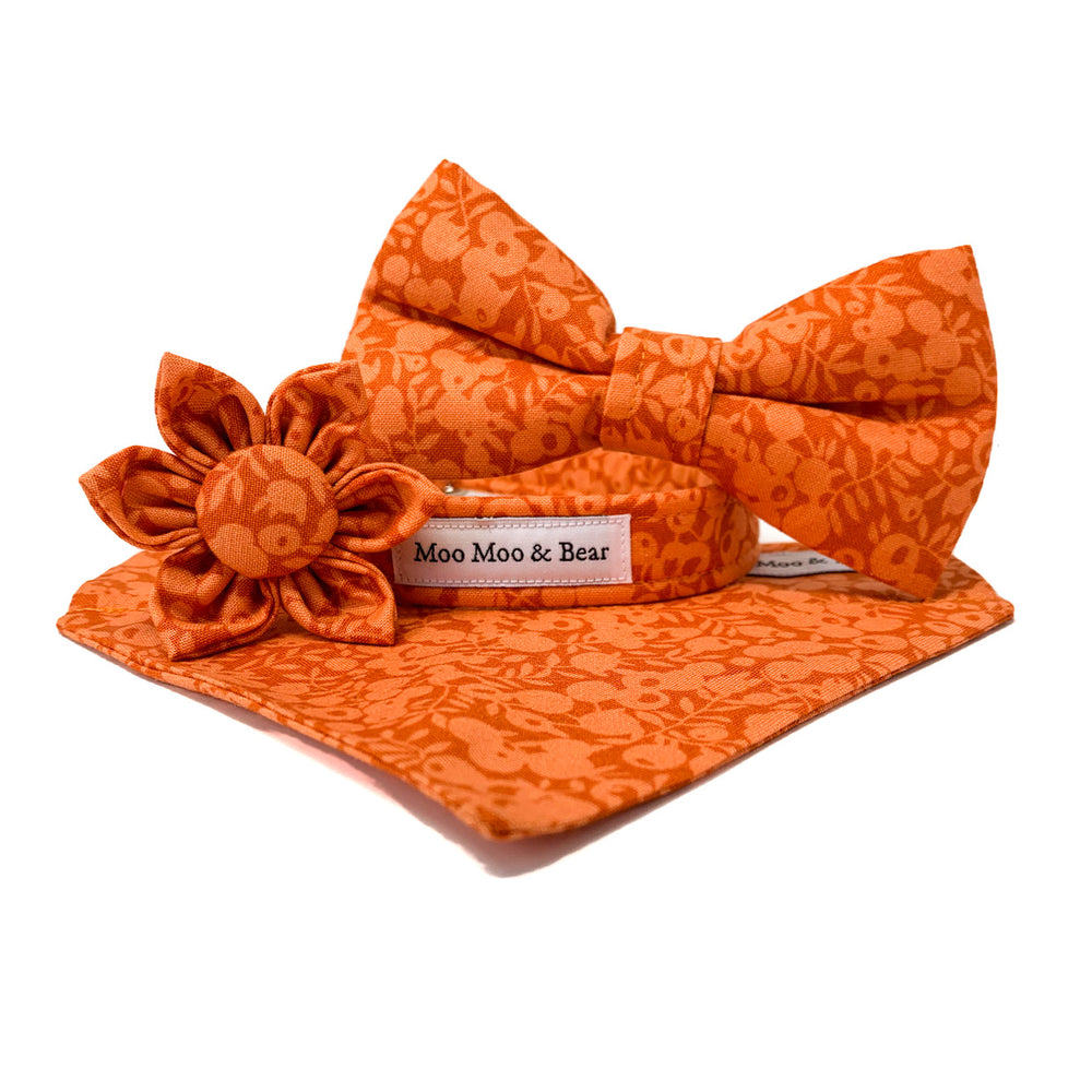 LIBERTY OF LONDON WILTSHIRE ORANGE DOG BANDANA